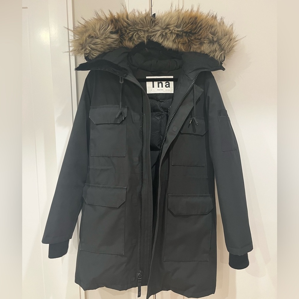 Aritzia TNA Black Tusk Parka - Black - Size S